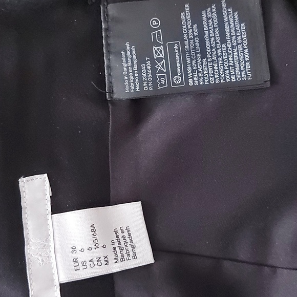 H&M Pencil Skirt, w.13" black size 6 - Picture 5 of 5